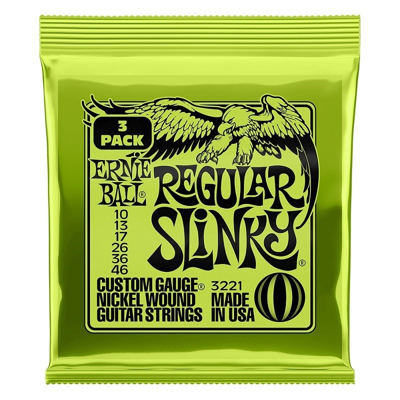 Regular Slinky Nickel Wound Electric Guitar Strings 3 Pack #3221の商品画像