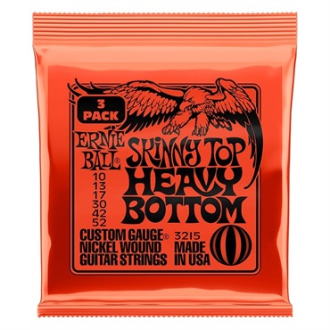 ERNIE BALL Skinny Top Heavy Bottom Slinky Nickel Wound Electric Guitar Strings 3 Pack #3215