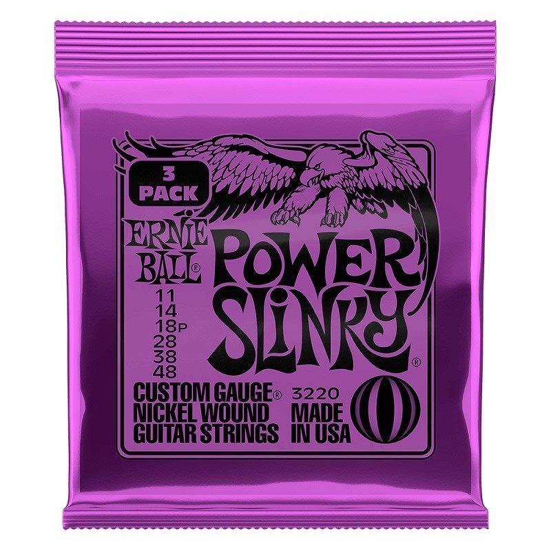 Power Slinky Nickel Wound Electric Guitar Strings 3 Pack #3220の商品画像