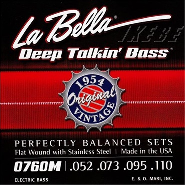 La Bella 0760M [1954 ORIGINAL STYLE] / Flat Wound Stainless Steel Bass Strings