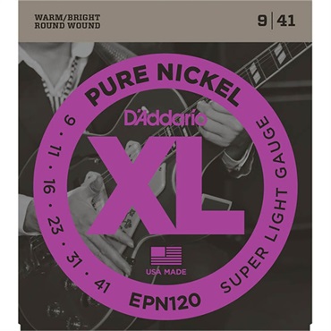 D’Addario 【夏のボーナスセール】 XL Pure Nickel Round Wound EPN120 (Super Light/9-41)