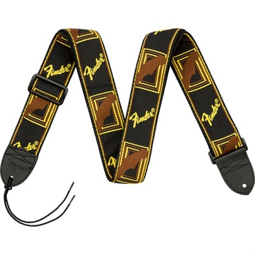 Fender USA 【夏のボーナスセール】 Monogrammed Strap Black/Yellow/Brown(#0990681000)
