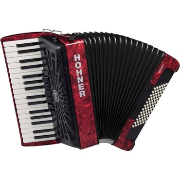 Hohner (アコーディオン専門店・出荷前検品発送)Bravo III 72 RED (カラー：レッド) HOHNER ホーナー アコーディオン 入門向け ピアノ式 34鍵盤 中型