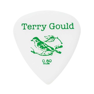 Terry Gould GUITAR PICK (WHITE/ティアドロップ型) [0.80mm]