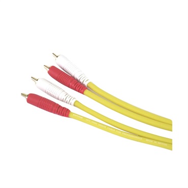 【夏のボーナスセール】COLOR TWIN CABLE 2RR-3.0M (RCA-RCA 1ペア) 3.0ｍ (yellow)