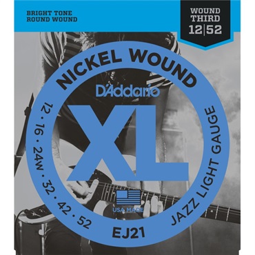 【夏のボーナスセール】 XL Nickel Electric Guitar Strings EJ21 (Jazz Light/12-52)