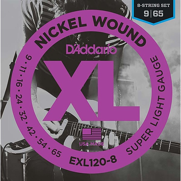 XL Nickel Electric Guitar Strings EXL120-8 (Super Light 8-String/9-65)の商品画像