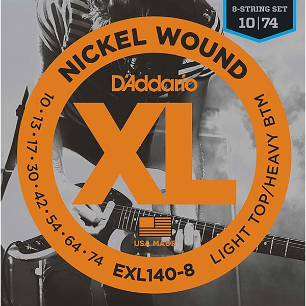 XL Nickel Electric Guitar Strings EXL140-8 (Light Top， Heavy Bottom 8-String/10-74)の商品画像