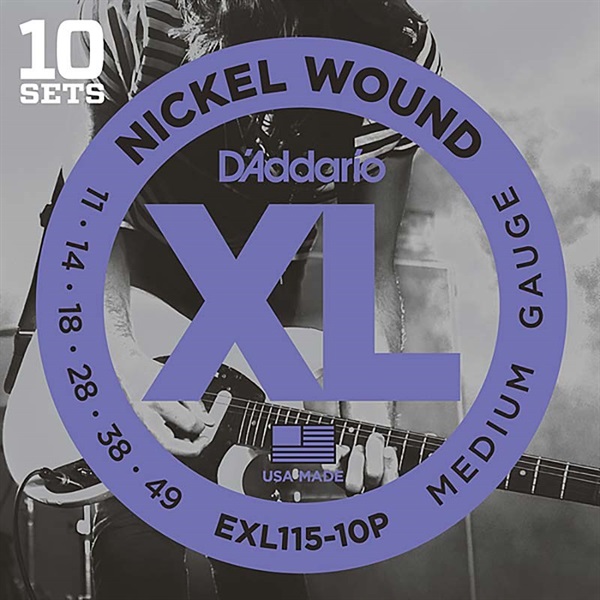 XL Nickel Multi-Packs Electric Guitar Strings EXL115-10P [10 Set Pack]の商品画像