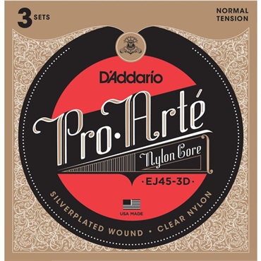 Pro-Arte Classical Guitar Nylon Strings ×3セット [EJ45-3D/Normal Tension] ダダリオ