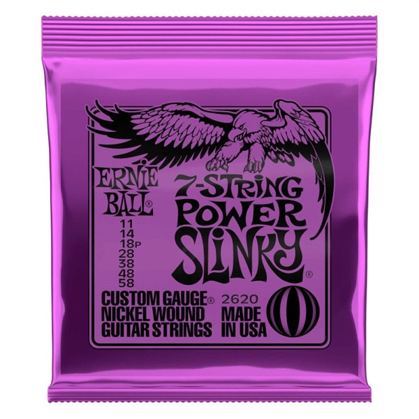 Power Slinky 7-String Nickel Wound Electric Guitar Strings #2620の商品画像
