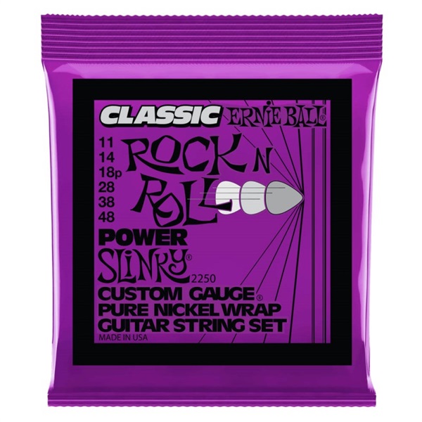 【在庫処分超特価】 Power Slinky Classic Rock n Roll Pure Nickel Wrap Electric Guitar Strings #2250の商品画像