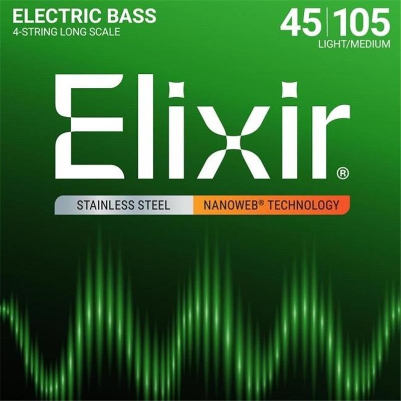 Stainless Steel Bass Strings with ultra-thin NANOWEB Coating (Light/Medium Long 045-105) #14677の商品画像