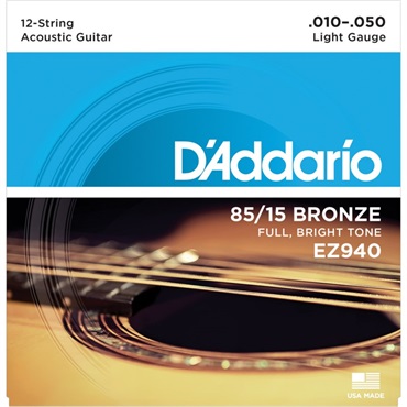 D’Addario 85/15 American Bronze EZ940 (12-String Light/10-50)