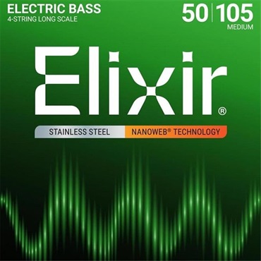 Stainless Steel Bass Strings with ultra-thin NANOWEB Coating (Midium/Long 050-105) #14702
