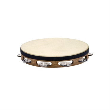 MEINL TAH1WB [Traditional Goatskin Wood Tamburines， Stainless Steel Jingles]