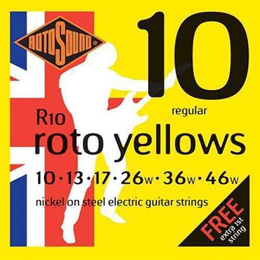 【夏先取り大特価セール】Electric Guitar Strings R10 Roto Yellows - Regular