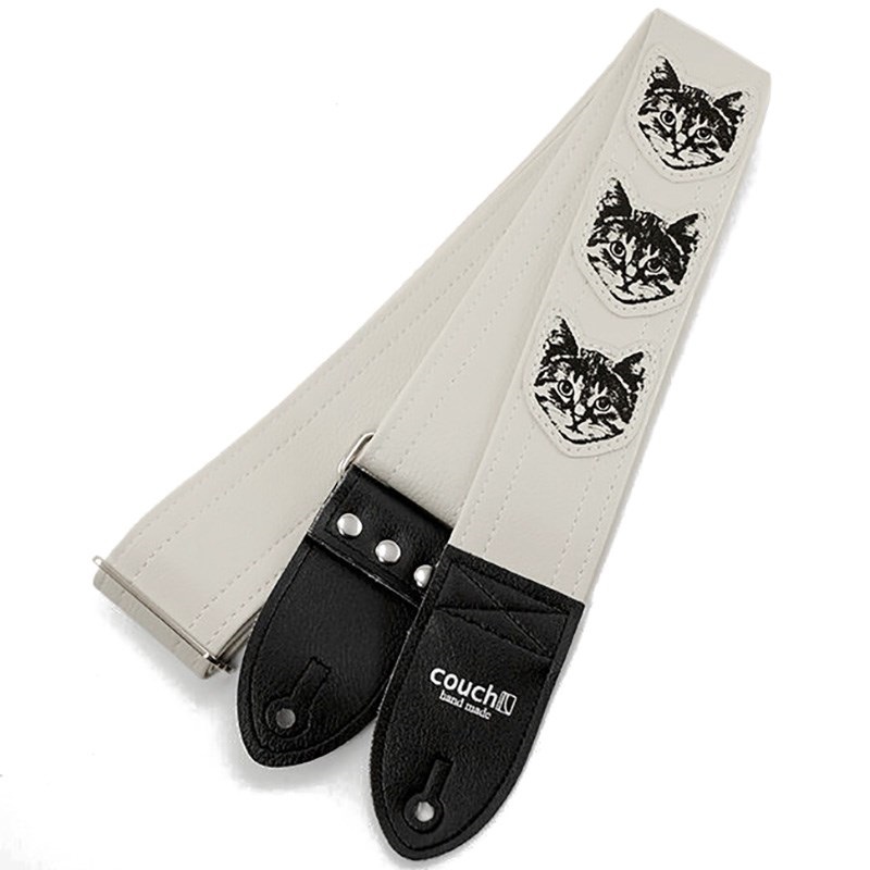 ニャン・ ニャン・ ニャン・シロ [Cat Guitar Strap All White]の商品画像