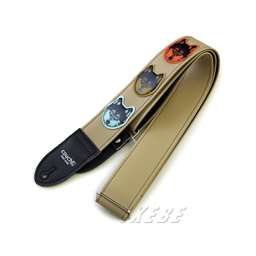 狼・狼・狼・マルチ [Wolf Guitar Strap Multi Colored]