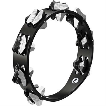 STA2S-BK [Stainless Steel Jingles 10 /2 Row， Black WOOD TAMBOURINES]