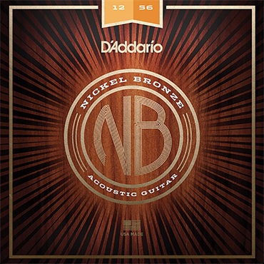 Nickel Bronze Wound Acoustic Guitar Strings [NB1256/Lt.Top/Med.Bottom， 12-56]