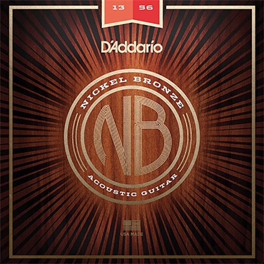 Nickel Bronze Wound Acoustic Guitar Strings [NB1356/Medium， 13-56]