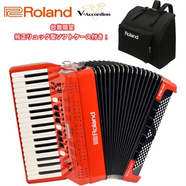 Roland (台数限定・純正リュック型ソフトケース付き)FR-4X RD レッド ローランド Vアコーディオン 電子 ピアノ式 37鍵盤 中型