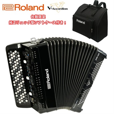 (台数限定・純正リュック型ソフトケース付き) FR-4Xb BK ローランド ブラック Vアコーディオン 電子 クロマチックアコーディオン ボタン式 中型