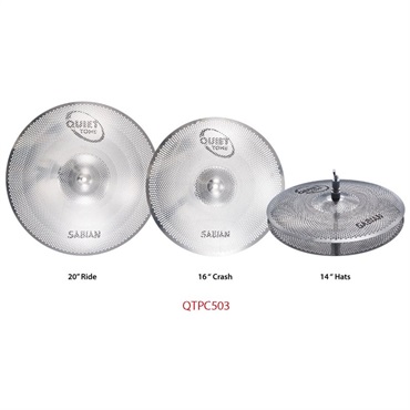 SABIAN SAB-QTPC503 [QUIETTONE Cymbal Practice Kit (14 Hats / 16 Crash / 20 Ride)]【お取り寄せ品】