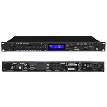 CD-400U (1Uラックタイプ・CDプレーヤー)(Bluetooth / AM･FM搭載 CD/SD/USBプレーヤー)(タスカム)
