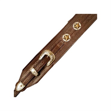 75037 Belting Strap w/conchos 3pc Buckle Set BROWN