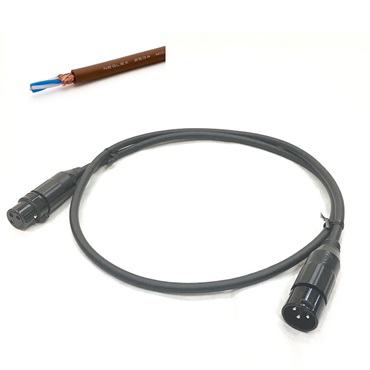 2534 XLR 茶/1.0m【assy by oyaide・XLR(F)-XLR(M)】【受注生産品 納期1ヵ月程】