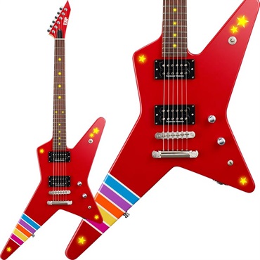 ESP RANDOM STAR Kasumi III -LED- (Kasumi Red w/Five Stripes) [ESP×バンドリ！Poppin'Party 戸山香澄 Model] 【受注生産品】