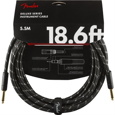 Fender USA 【夏のボーナスセール】 Deluxe Series Instrument Cable Straight/Straight 18.6' (Black Tweed) (#0990820080)