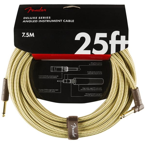 【夏先取り大特価セール】Deluxe Series Instrument Cable Straight/Angle25' (Tweed)の商品画像