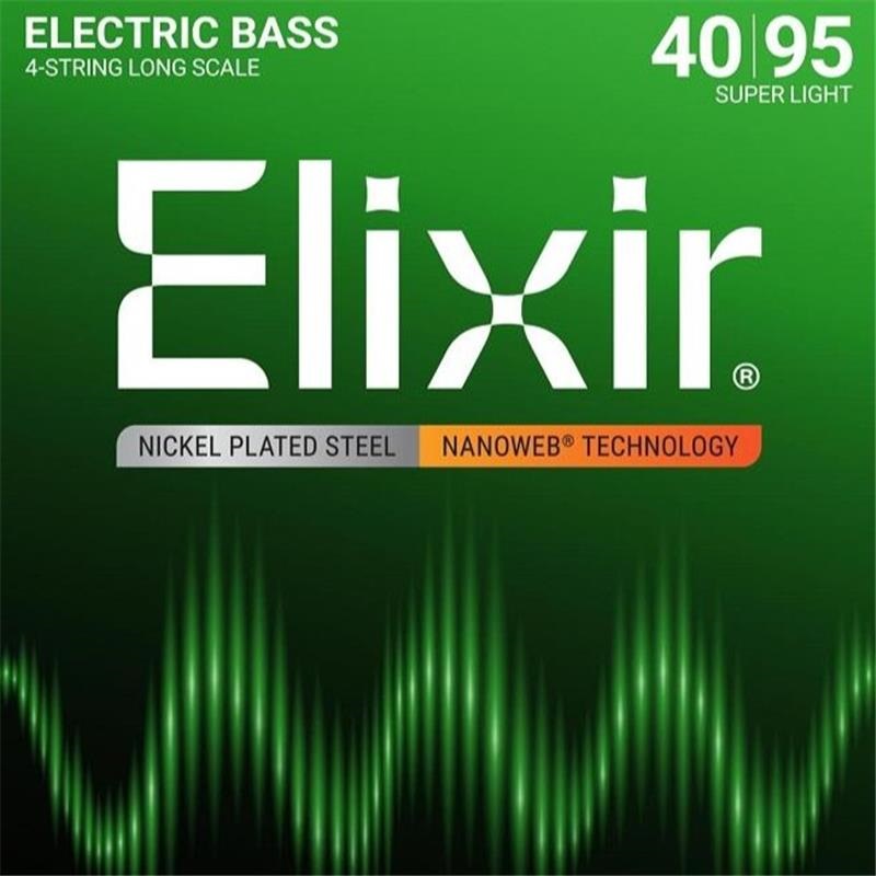 Nickel Plated Steel Bass Strings with ultra-thin NANOWEB Coating (Super Light/Long 040-095) #14002の商品画像