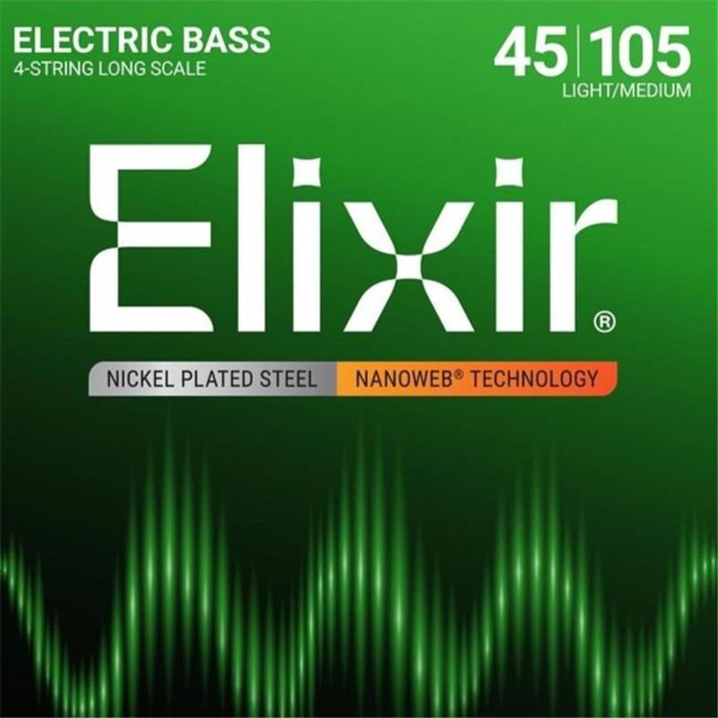 Nickel Plated Steel Bass Strings with ultra-thin NANOWEB Coating (Medium/Long 045-105) #14077の商品画像
