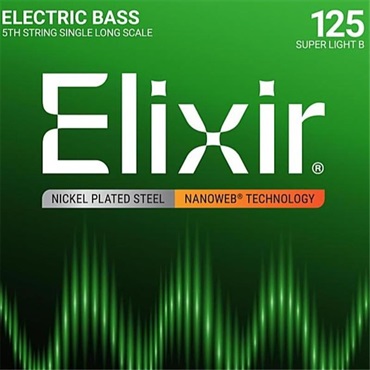Nickel Plated Steel Bass Strings with ultra-thin NANOWEB Coating 5th/Low-B (125/Long) #15425