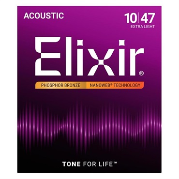 Acoustic Phosphor Bronze with NANOWEB Coating #16002 (Extra Light/10-47)