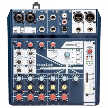 SoundCraft Notepad-8FX (配信おすすめ機材！)(USB搭載ミキサー・オーディオインターフェイス)(エフェクター内蔵ミキサー)(サウンドクラフト)