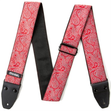 JACQUARD PAISLEY RED STRAP (D67-11)