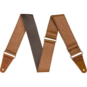 【夏先取り大特価セール】TOOLED LEATHER GUITAR STRAP. 2 (Brown) (#0996970000)