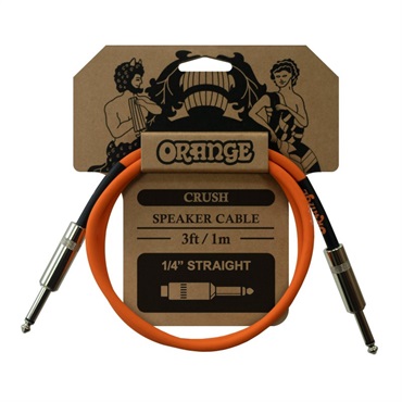 Orange CRUSH Speaker Cable 3ft/1m 1/4 Straight [CA040]（オレンジ）