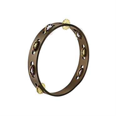 TA1VM-WB [Vintage Wood Tambourine， Dual-Alloy Jingles / 1 row]