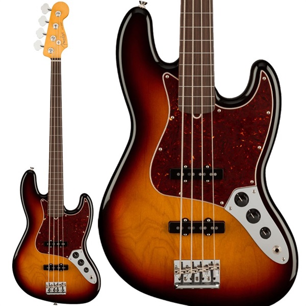 American Professional II Jazz Bass FRETLESS (3-Color Sunburst/Rosewood) 【生産完了品】 【The Spring Summer 2026 Campaign】の商品画像