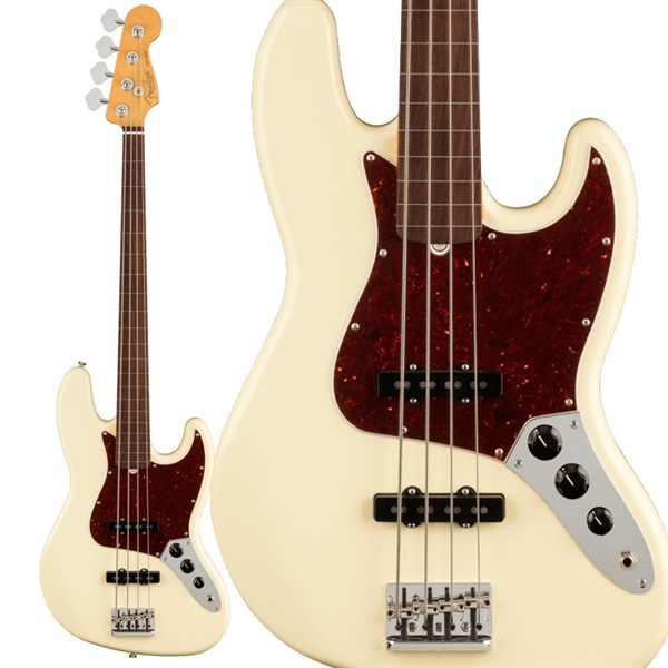 American Professional II Jazz Bass FRETLESS (Olympic White/Rosewood) 【生産完了品】 【The Spring Summer 2026 Campaign】 【夏先取り大特価セール】の商品画像