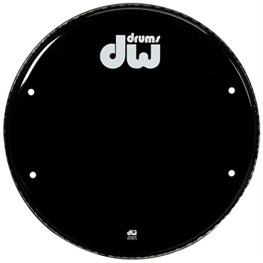 DRDHGB24K [Single Ply Gloss Black Vented Bass Drum Head / 24inch]