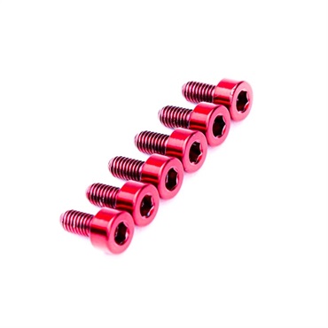 Titanium Saddle Mounting Screw Set (6) - RED