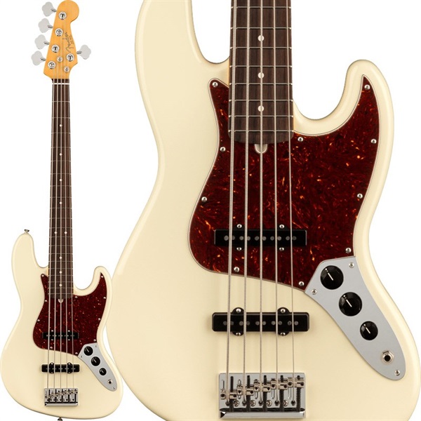 American Professional II Jazz Bass V (Olympic White/Rosewood)【生産完了品】 【The Spring Summer 2026 Campaign】の商品画像