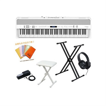 Roland FP-90X-WH+X型スタンド+Ｘ型イスセット【ヘッドホン・お手入れクロス付【沖縄・離島送料別途お見積もり】【代引不可】(電子ピアノ)